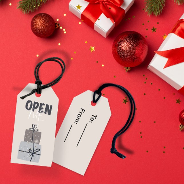 Etiqueta Para Presente Abre-me! etiqueta de presente de Natal (Open me! Christmas gift tag)