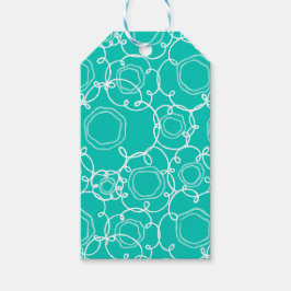 Etiqueta Para Presente Abstract Floral Matrix (Teal) Fine Art