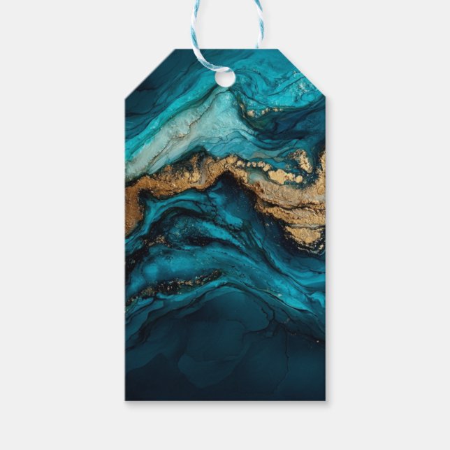 Etiqueta Para Presente Abstract marine  (Frente)