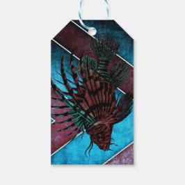 Etiqueta Para Presente Abstrato Lion Fish Gift Tag