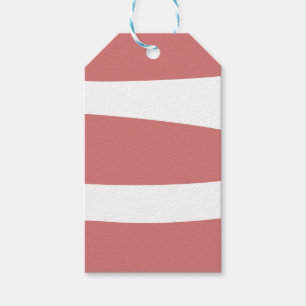 Etiqueta Para Presente Abstrato Terra Vermelho e Branco
