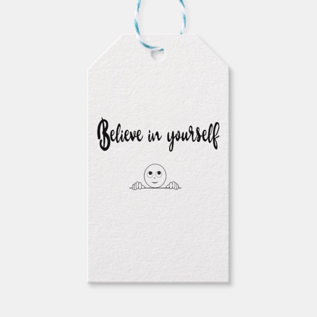 Etiqueta Para Presente Acredite Em Seu Próprio Texto E Imagem (Frente)