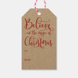 Etiqueta Para Presente Acredite na mágica do Natal