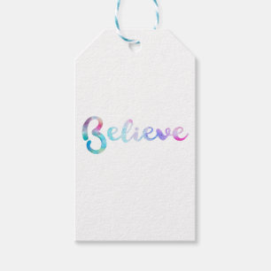 Etiqueta Para Presente Acreditem na Tipografia das Cores d'Água