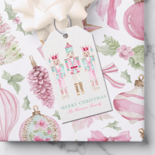 Etiqueta Para Presente Acrilata em Rosa Natal Nozes