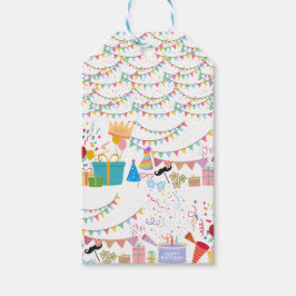Etiqueta Para Presente Adereços Coloridos para Festa