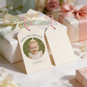 Etiqueta Para Presente Adesivo de Aniversário com Foto Personalizada - Co