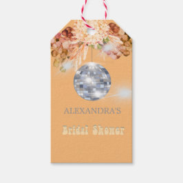 Etiqueta Para Presente Adesivo de Chuveiro de Noiva Floral Laranja Bola d