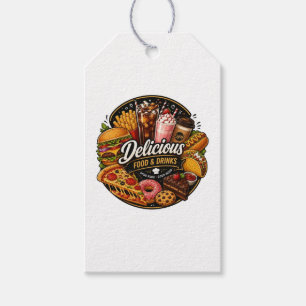Etiqueta Para Presente Adesivo de Comida & Bebidas Deliciosas para Amante
