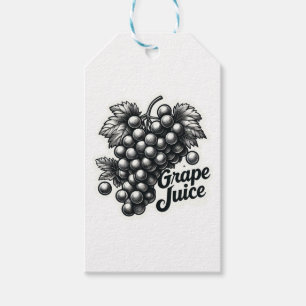 Etiqueta Para Presente Adesivo redondo clássico de suco de uva escura