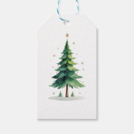 Etiqueta Para Presente Adesivos de árvore de Natal minimalista – Férias 