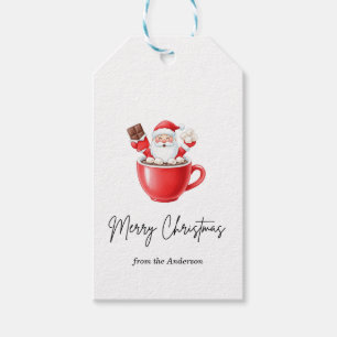 Etiqueta Para Presente Adesivos de Presente de Natal de Chocolate Quente