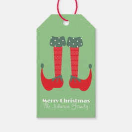 Etiqueta Para Presente Adesivos de Presente de Natal de Pés de Elfo Fofo