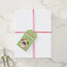 Adesivos de Presente Pugs Fofos e Beijos Feliz Nat