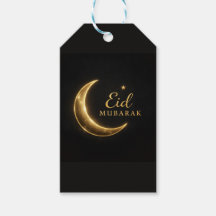Adesivos Luxuosos Preto e Dourado Eid Mubarak – El