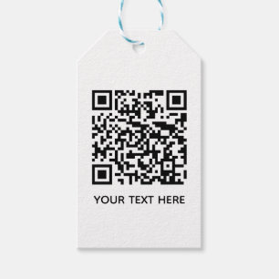 Etiqueta Para Presente Adicionar seu próprio texto de código QR Digital