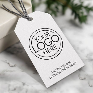Etiqueta Para Presente Adicione seu logotipo corporativo moderno minimali
