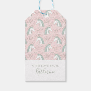 Etiqueta Para Presente Adicione seu teste padrão floral   doce conhecido