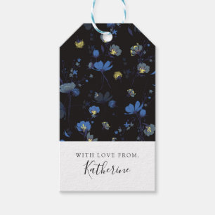 Etiqueta Para Presente Adicione seu teste padrão floral fundido de o