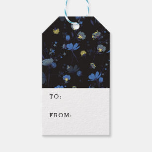 Etiqueta Para Presente Adicione seu teste padrão floral fundido de o
