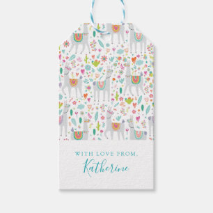Etiqueta Para Presente Adicione seu teste padrão Pastel   bonito