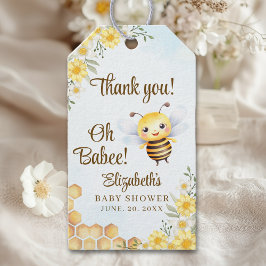 Etiqueta Para Presente Adorable Bee Baby shower Gender Neutral
