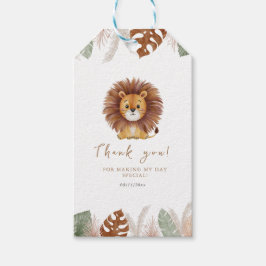 Etiqueta Para Presente Adorable Fluffy Lion Birthday