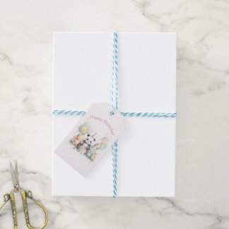 Etiqueta Para Presente Adorable Panda Animal Birthday Gift Tag