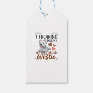 Etiqueta Para Presente Adorando Corações e Patas de Westie_1
