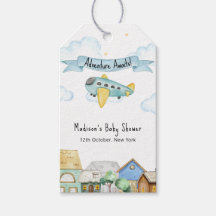 Adventure Awaits Aviator Airplane Baby Shower 