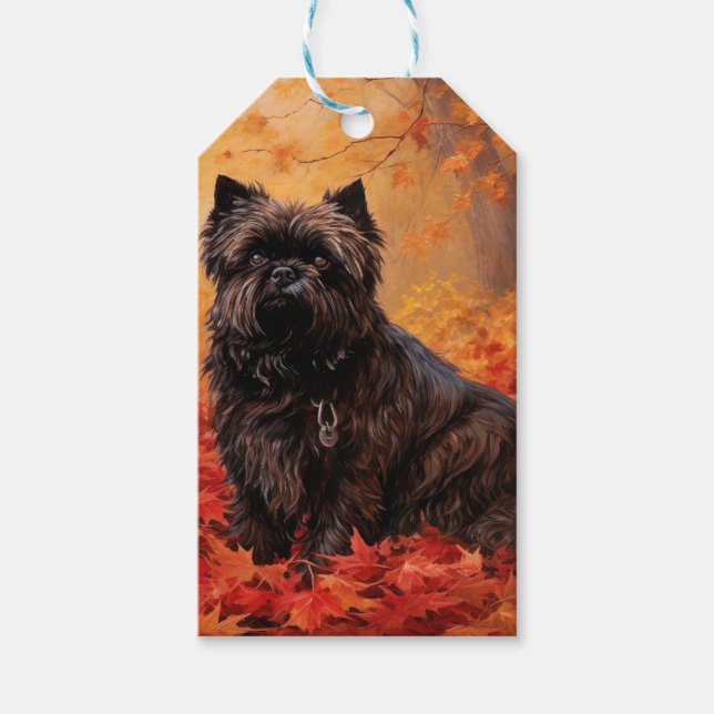 Etiqueta Para Presente Affenpinscher deixa cair inspirada (Frente)