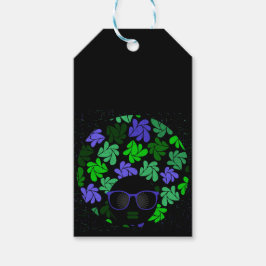 Etiqueta Para Presente Afro Diva Verde & Azul