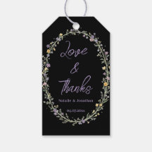 Agradecimento de casamento boho floral simples mod
