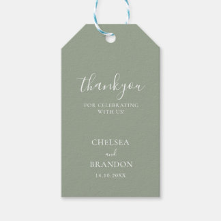 Etiqueta Para Presente Agradecimento de casamento Stylish Script Rustic S
