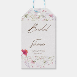 Etiqueta Para Presente Agradecimento de Chá de Noiva de Flor de Aguarela