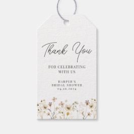 Etiqueta Para Presente Agradecimento de Flor Silvestre de Aquarela