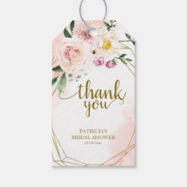 Etiqueta Para Presente Agradecimento Favor Geométrico Floral Beijo Rosa D
