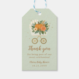 Etiqueta Para Presente Agradecimento Festa de Bebê Abóbora Sage