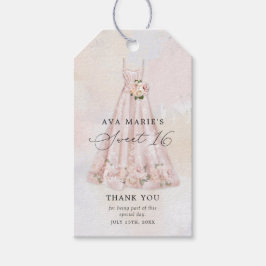 Etiqueta Para Presente Agradecimento Floral Rosa Doce 16