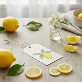 Etiqueta Para Presente Agradeço Limão em Aquarela 