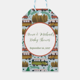 Etiqueta Para Presente Aguardam Aventura o Chá de Camper Baby Boy