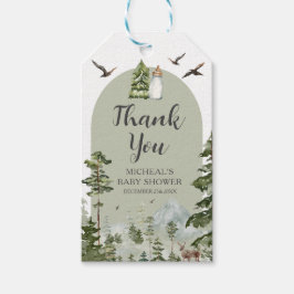 Etiqueta Para Presente Ah, Garoto Adventure Pine Forest Obrigado