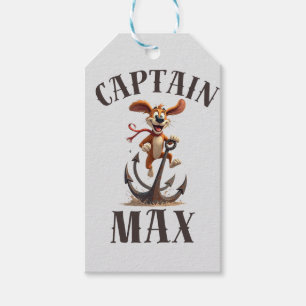Etiqueta Para Presente Ahoy Capitão Cachorro – Náutico Divertido 