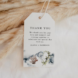 Etiqueta Para Presente ALANA Tropical Ocean Coral Jelly Fish Beach Favor