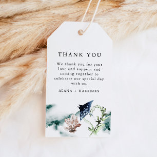 Etiqueta Para Presente ALANA Tropical Ocean Coral Manta Ray Beach Favor