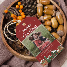 Aldeia Festiva Vermelha Feliz Natal Foto Favorita