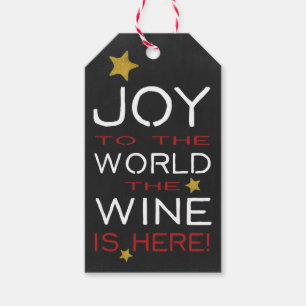 Etiqueta Para Presente Alegria Ao Mundo O Vinho Está Aqui Personalizado