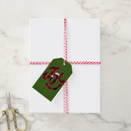 Etiqueta Para Presente Alegria de Natal Xadrez Búfalo 