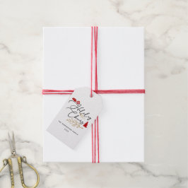 Etiqueta Para Presente Alegrias de Natal Vermelho