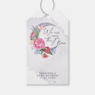 Etiqueta Para Presente Além da lua Flores baby shower